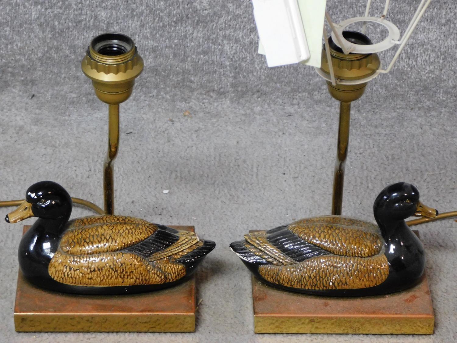 A pair of duck form table lamps retailed by Christopher Wray. H.50cm - Image 2 of 4