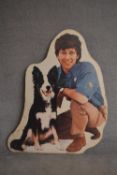 An original life size cut out photograph on board of Blue Peter's John Noakes and Shep. H.136x80cm