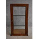 An Edwardian mahogany table top vitrine. H.76x40cm