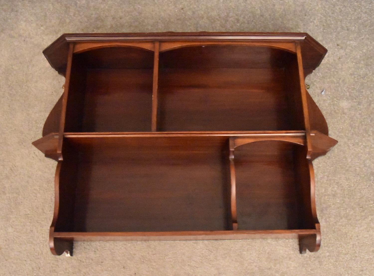 A set of Victorian mahogany open wall shelves H.73x73x15cm - Image 2 of 3