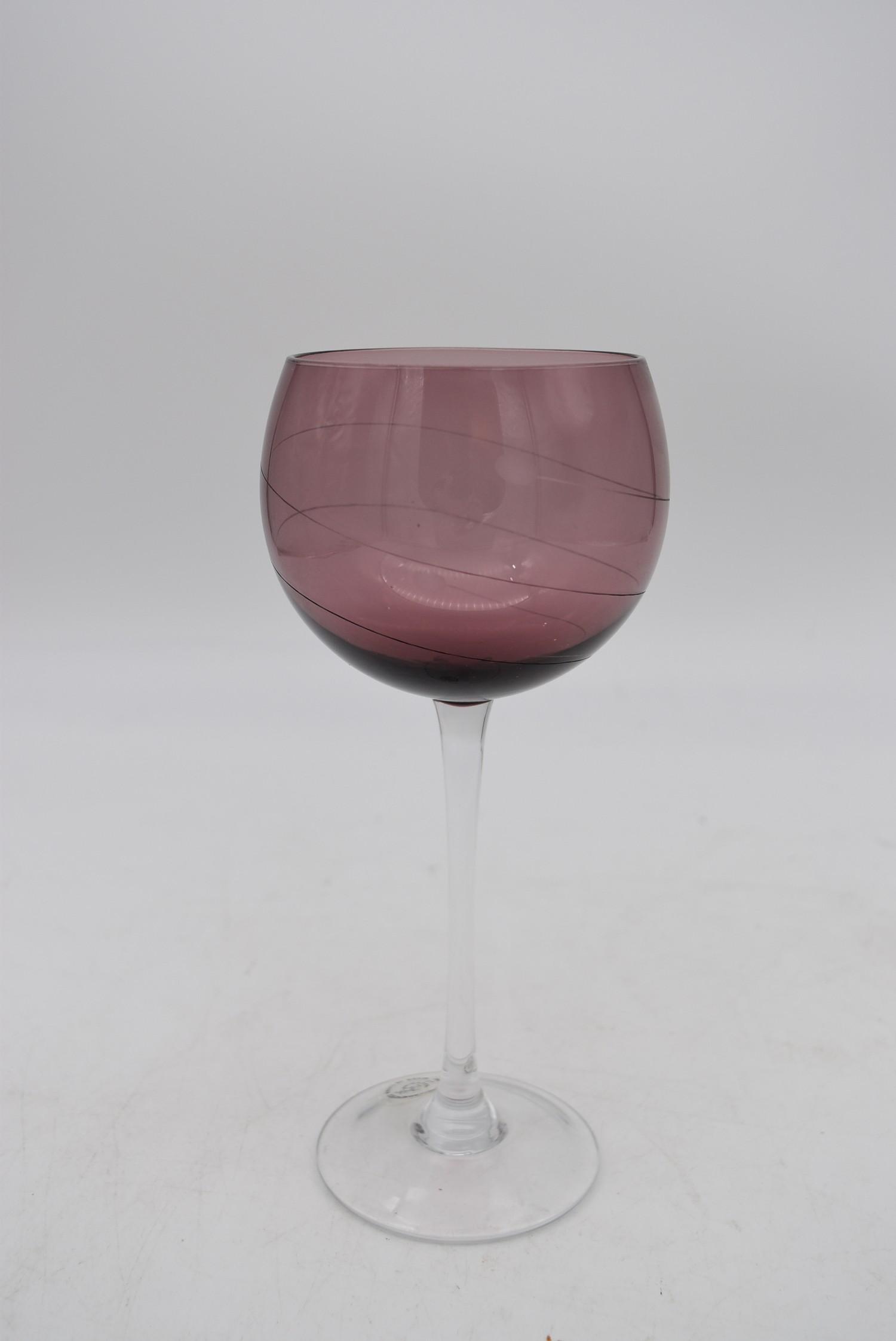 A set of four crystal coloured wine glasses. H.23cm - Image 7 of 11