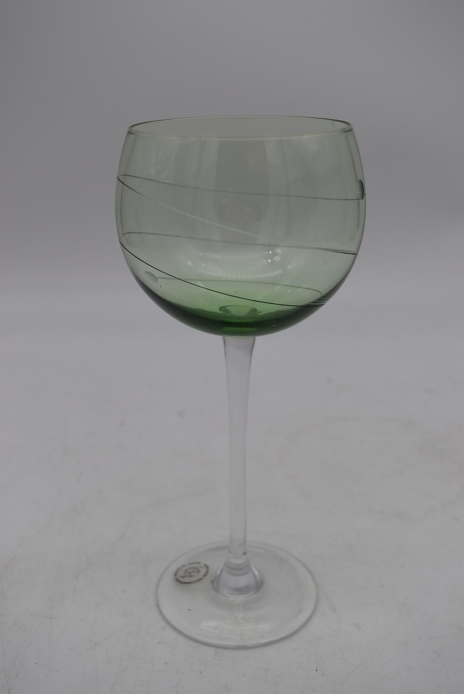A set of four crystal coloured wine glasses. H.23cm - Image 9 of 11