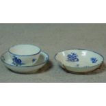 A collection of 18th century blue and white porcelain. Including a blue rimmed hard paste