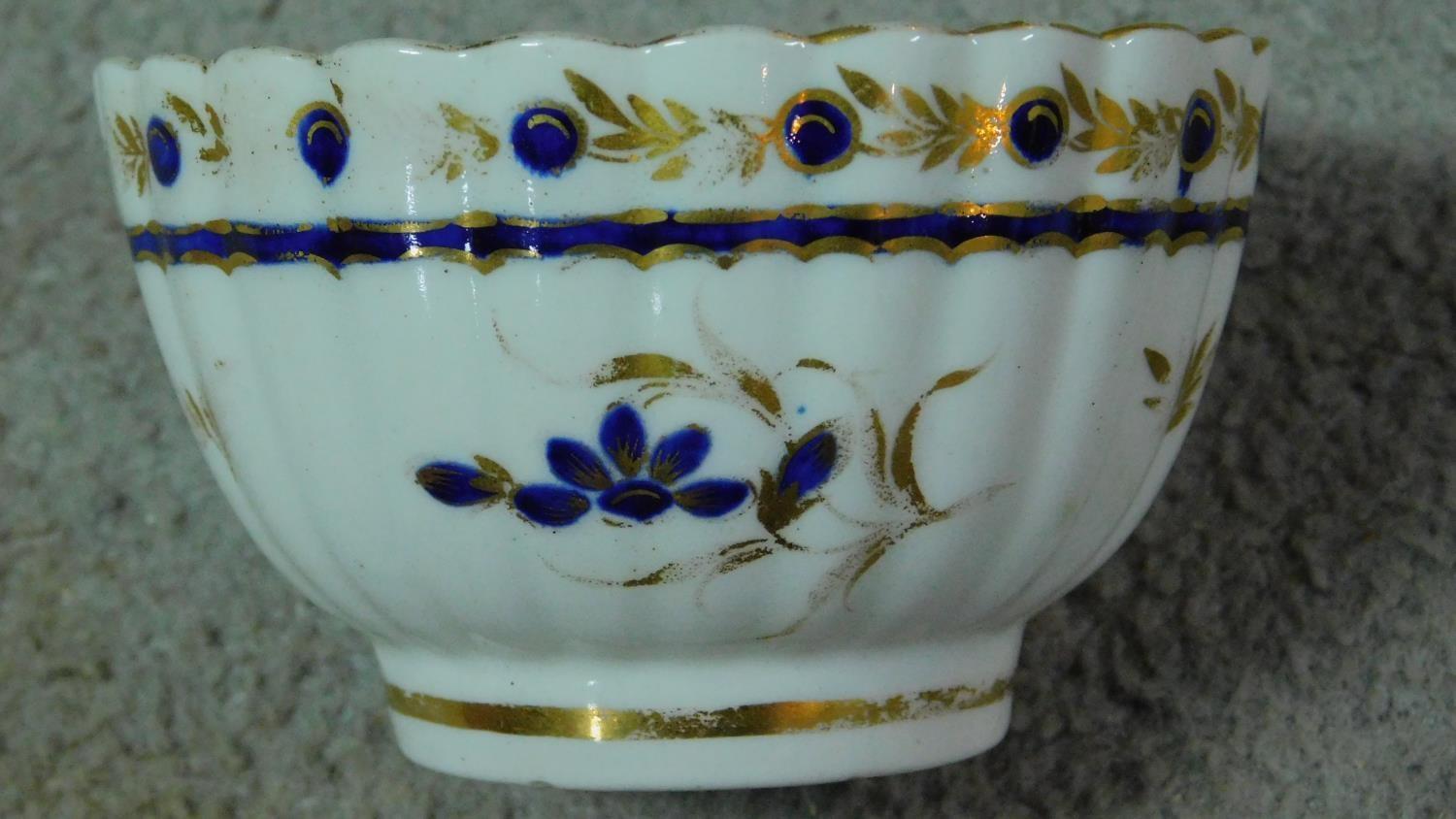 A collection of six antique hand painted porcelain tea bowls. Including four Chinese hand painted - Image 3 of 12