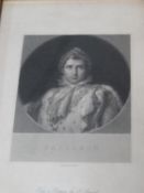 A framed and glazed 19th century engraving of Napoleon the 1st by W. Holl after a picture Baron