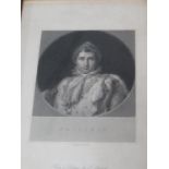 A framed and glazed 19th century engraving of Napoleon the 1st by W. Holl after a picture Baron