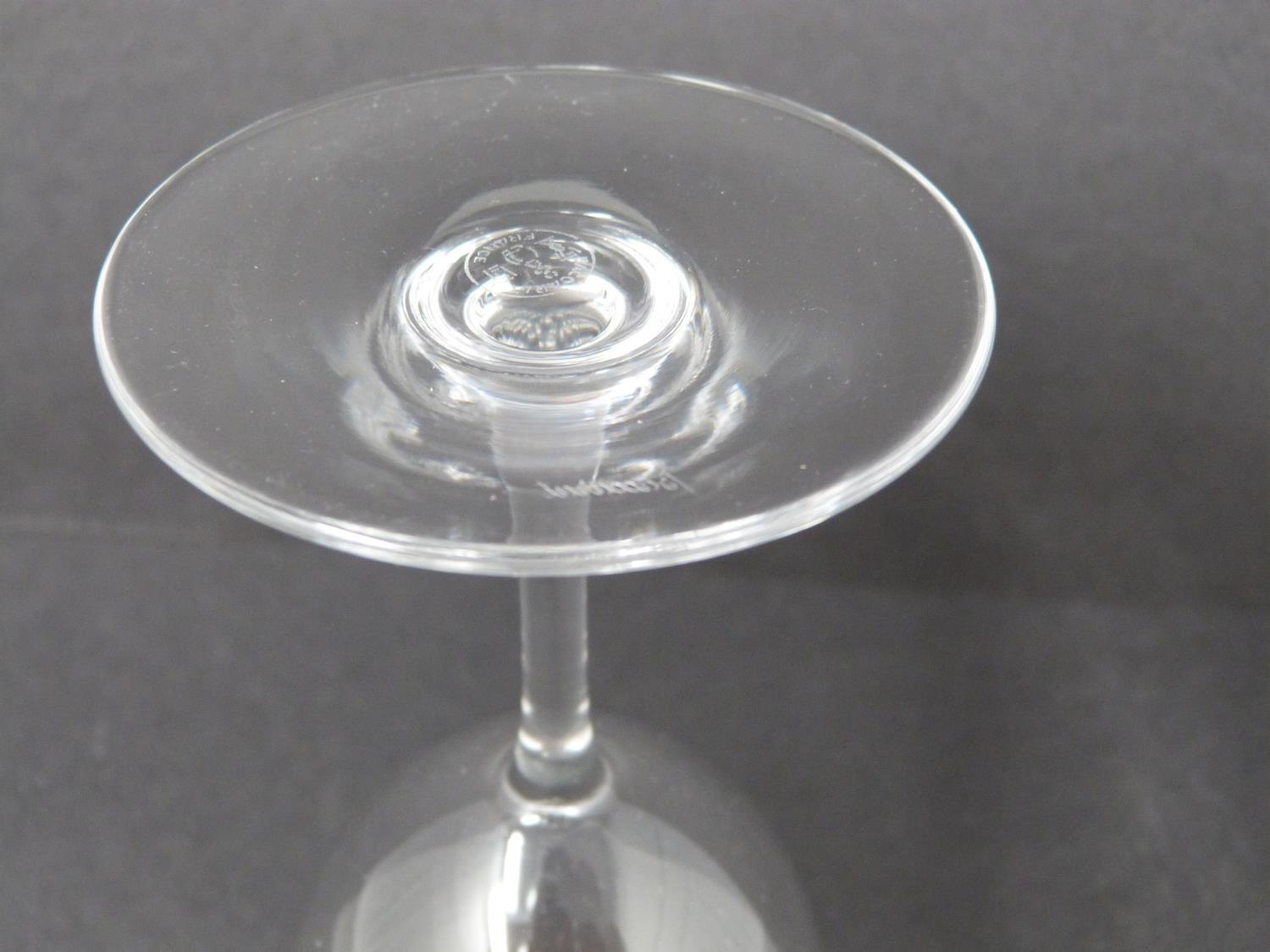 A set of five Baccarat crystal water glasses. Signed and stamped to the foot. H 15.5cm. - Image 4 of 5