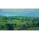 George Manchester (British 1922-1996) Framed oil on board, landscape, monogrammed. 57x67cm
