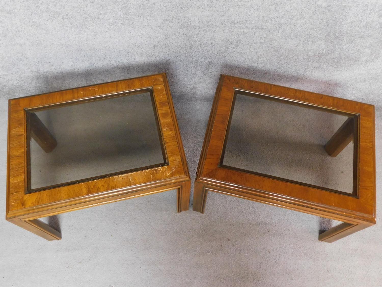 A pair of American walnut Colonial style coffee tables. - Image 2 of 4