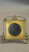 A late 19th century gilt metal Art Nouveau style easel picture frame. 18x18cm