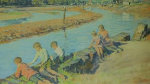 A framed and glazed signed print from British artist Stanhope Alexander Forbes. 72x82cm