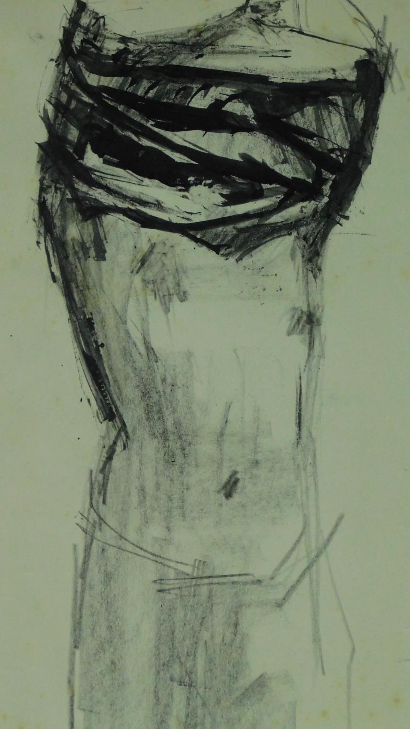 George Manchester (British 1922-1996) Working sketches in pencil and charcoal, male nude figures, - Image 4 of 7