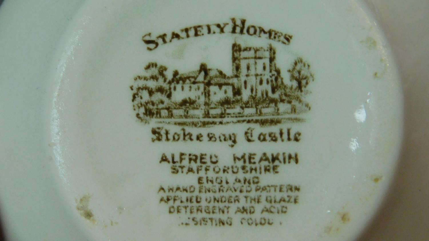 A collection of Meakin transferware pottery. lncluding Stokesay Castle design tea service, lidded - Image 8 of 9