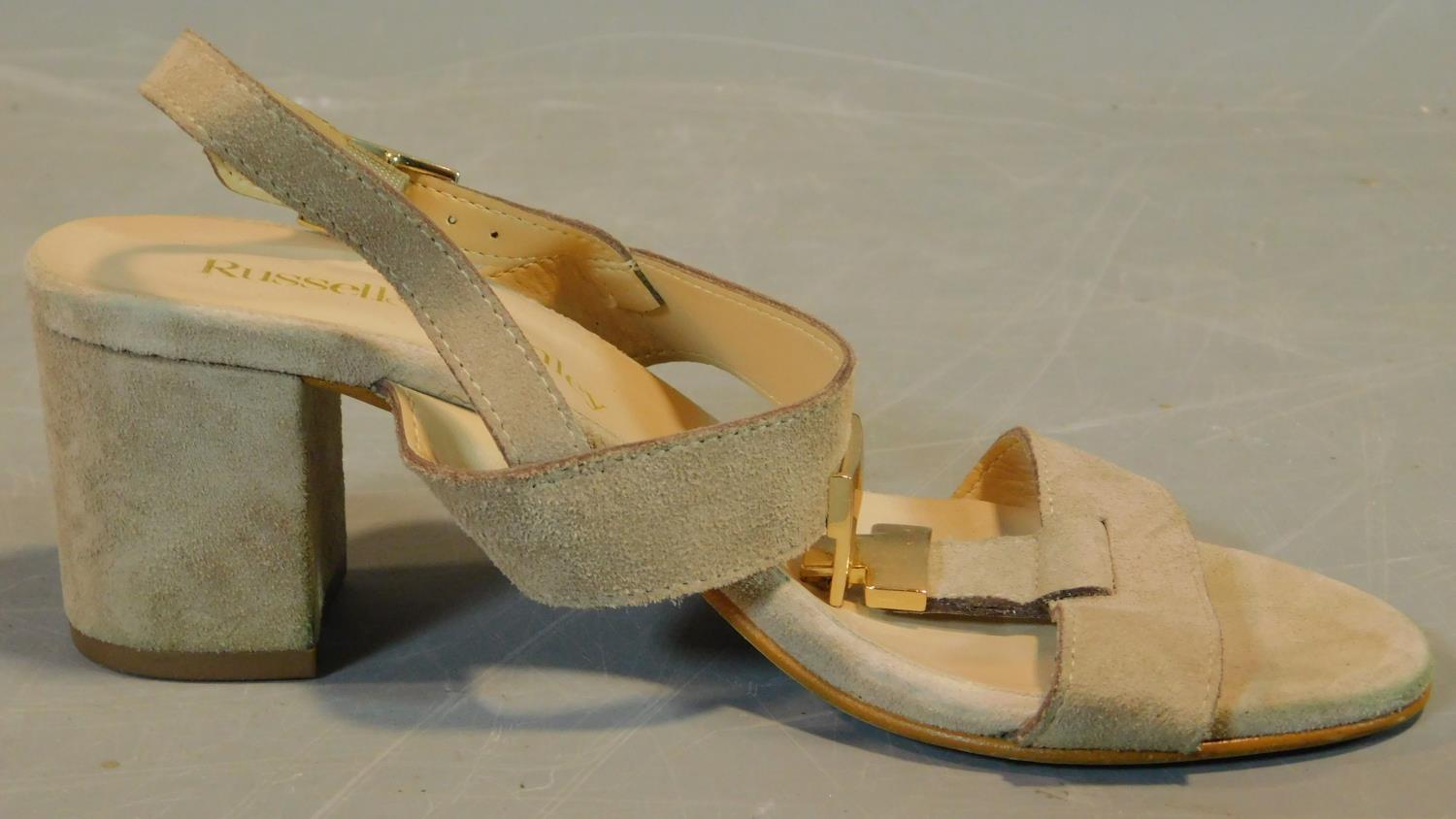 A miscellaneous collection of three pairs of Russell and Bromley lady's shoes, sizes 36 and 37. - Image 8 of 10