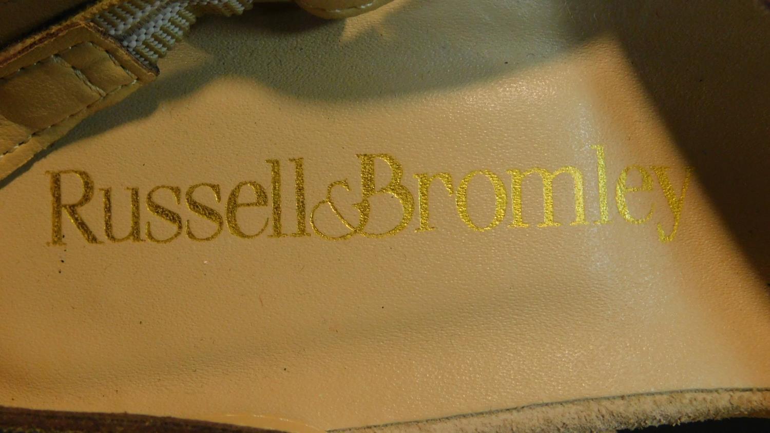 A miscellaneous collection of three pairs of Russell and Bromley lady's shoes, sizes 36 and 37. - Image 9 of 10