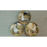 Three limited edition Wedgwood transfer wall plates by Charles Edward Wilson 'Yesterday's Child'