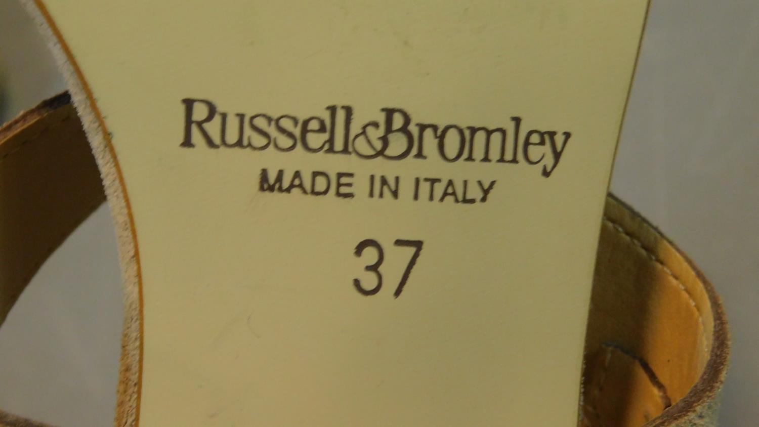 A miscellaneous collection of three pairs of Russell and Bromley lady's shoes, sizes 36 and 37. - Image 10 of 10