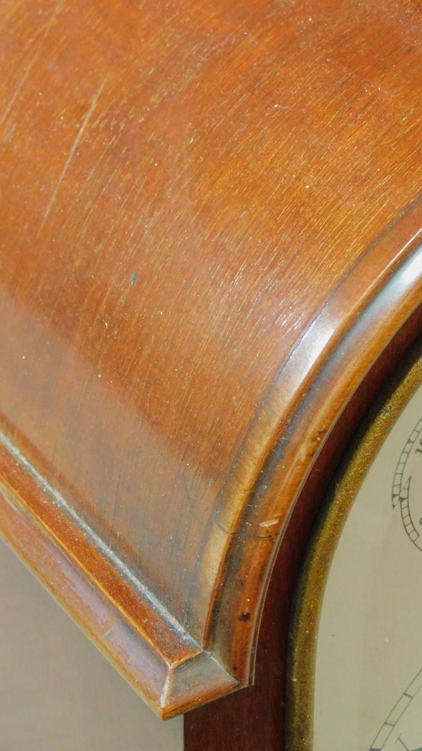 An antique Wurtemburg Westminster chime mahogany cased bracket clock. With brass carrying handle and - Image 13 of 13