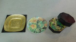 A collection of French Gien china plates with vine leaf decoration, makers stamp to the back along