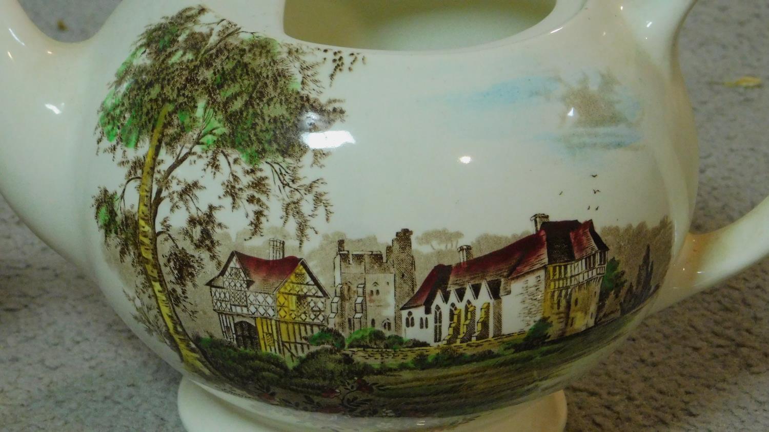 A collection of Meakin transferware pottery. lncluding Stokesay Castle design tea service, lidded - Image 5 of 9