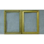 A giltwood picture or mirror frame and another similar. 111x81cm