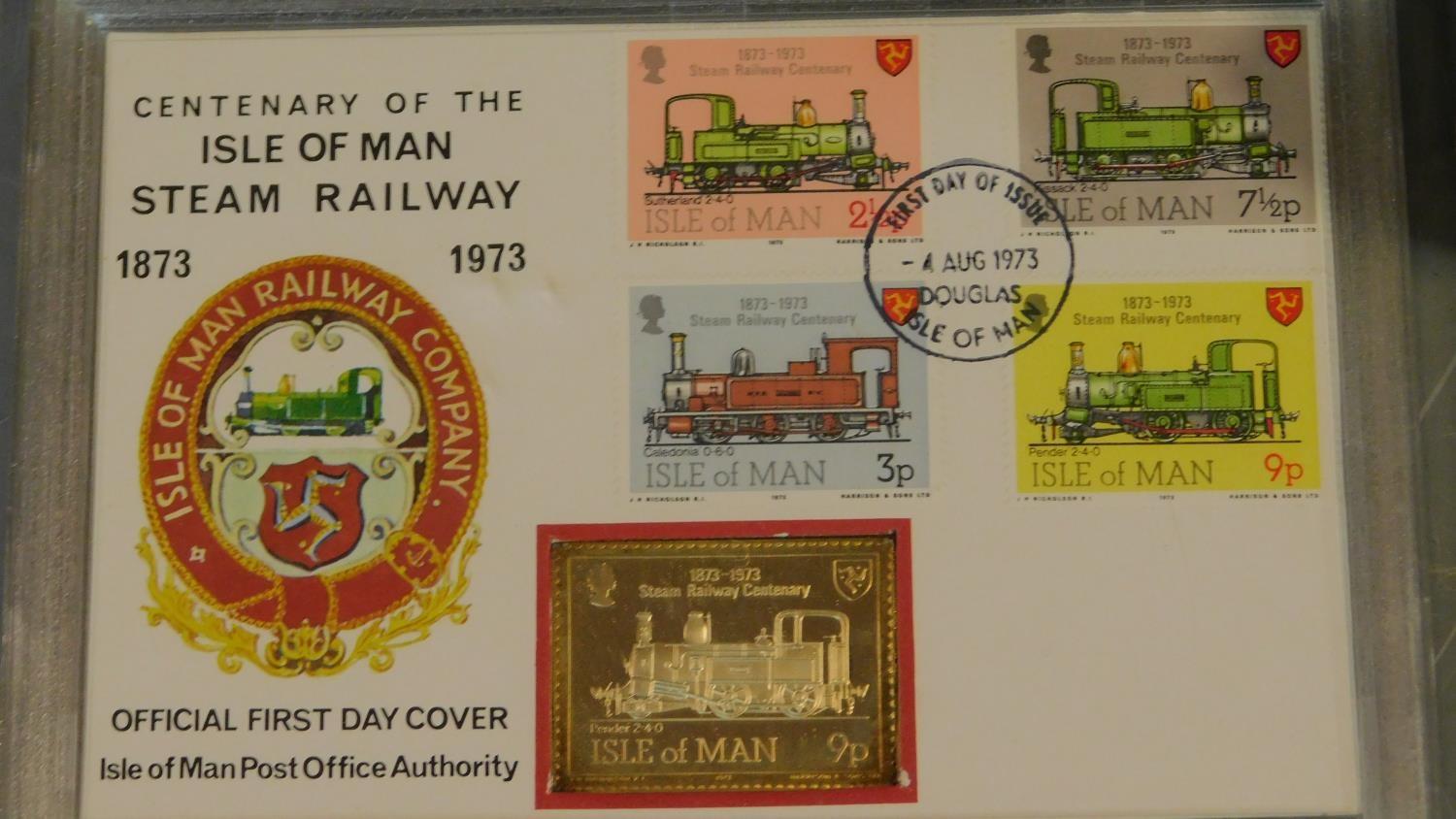 A collection of coins including a 1st day cover for the centenary of the Isle of Mann Steam Railway, - Image 8 of 9