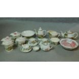 A collection of Meakin transferware pottery. lncluding Stokesay Castle design tea service, lidded