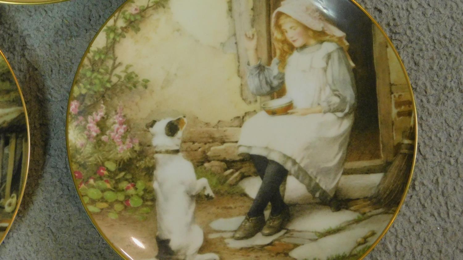 Three limited edition Wedgwood transfer wall plates by Charles Edward Wilson 'Yesterday's Child' - Image 3 of 5