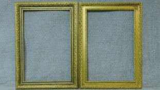 A giltwood picture or mirror frame and another similar. 111x81cm