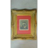 A carved gilt framed and glazed antique hand coloured engraving of Lord Nelson by James Heath