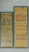 Two framed and glazed antique theatre posters, one for the Savoy Theatre and one for the Westminster