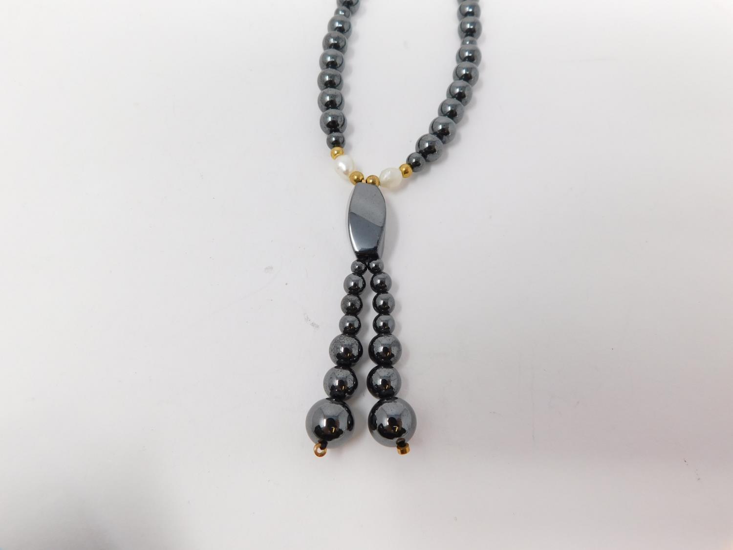 A collection of hematite and cultured pearl jewellery. Including two Hematite necklaces, one - Image 8 of 16