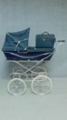 A vintage Silver Cross perambulator in Kensington navy. It comes with original Silver Cross changing