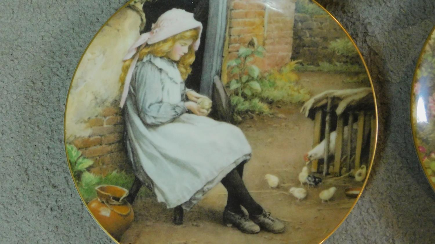 Three limited edition Wedgwood transfer wall plates by Charles Edward Wilson 'Yesterday's Child' - Image 4 of 5