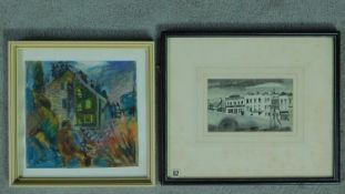 George Manchester (British 1922-1996) Framed and glazed ink on paper together with framed and glazed