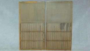 A pair of 19th century Japanese sliding doors. H.172 D.92cm