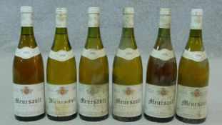 Six bottles of white Burgundy, Meursault, Gerard Chavy, Grand Vin. Five bottles 1994 and one