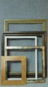 A miscellaneous collection of five picture frames. 98x127cm (largest)