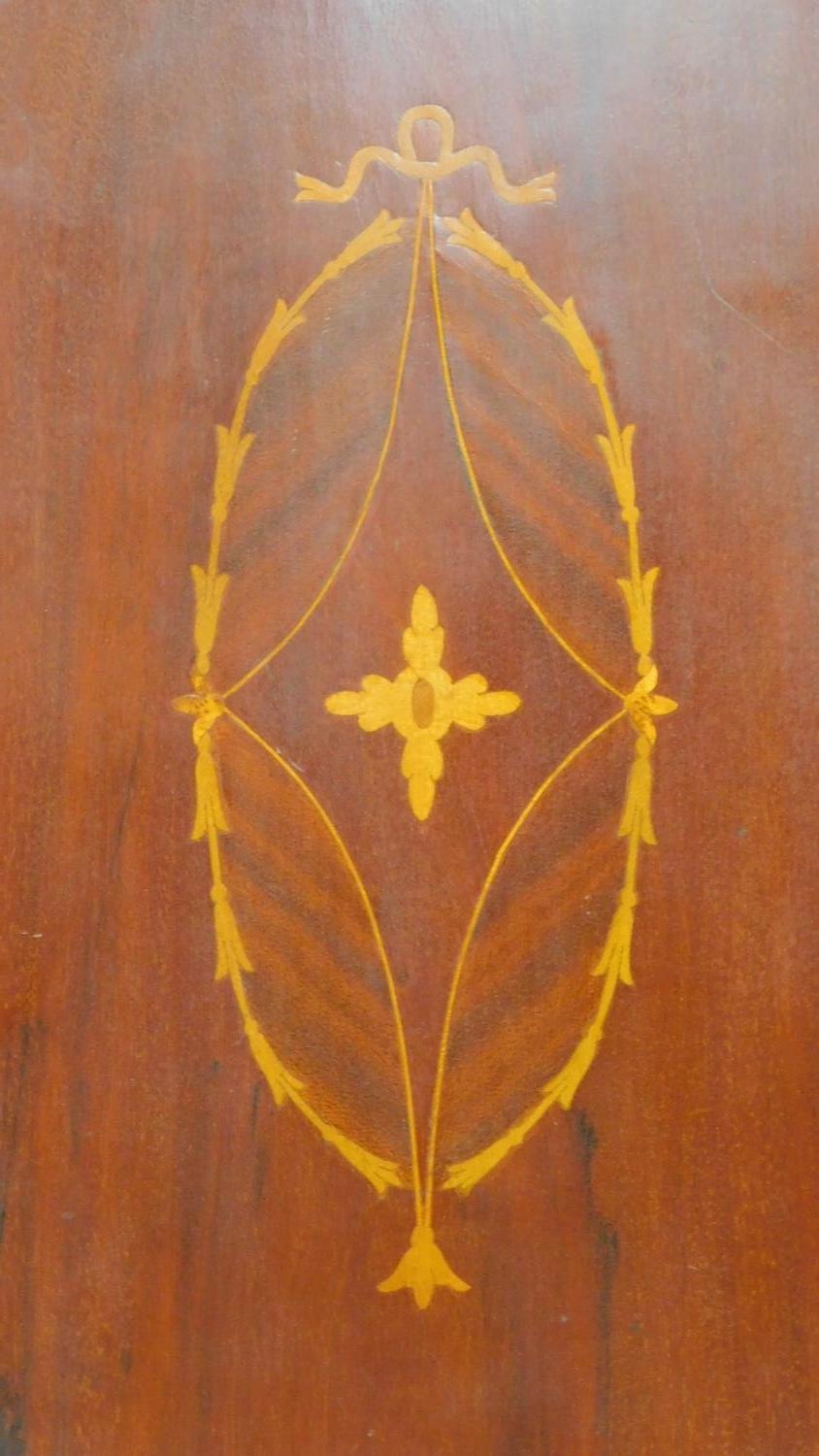 An Edwardian mahogany and satinwood inlaid wardrobe. H.187 W.117 D.45cm - Image 3 of 4