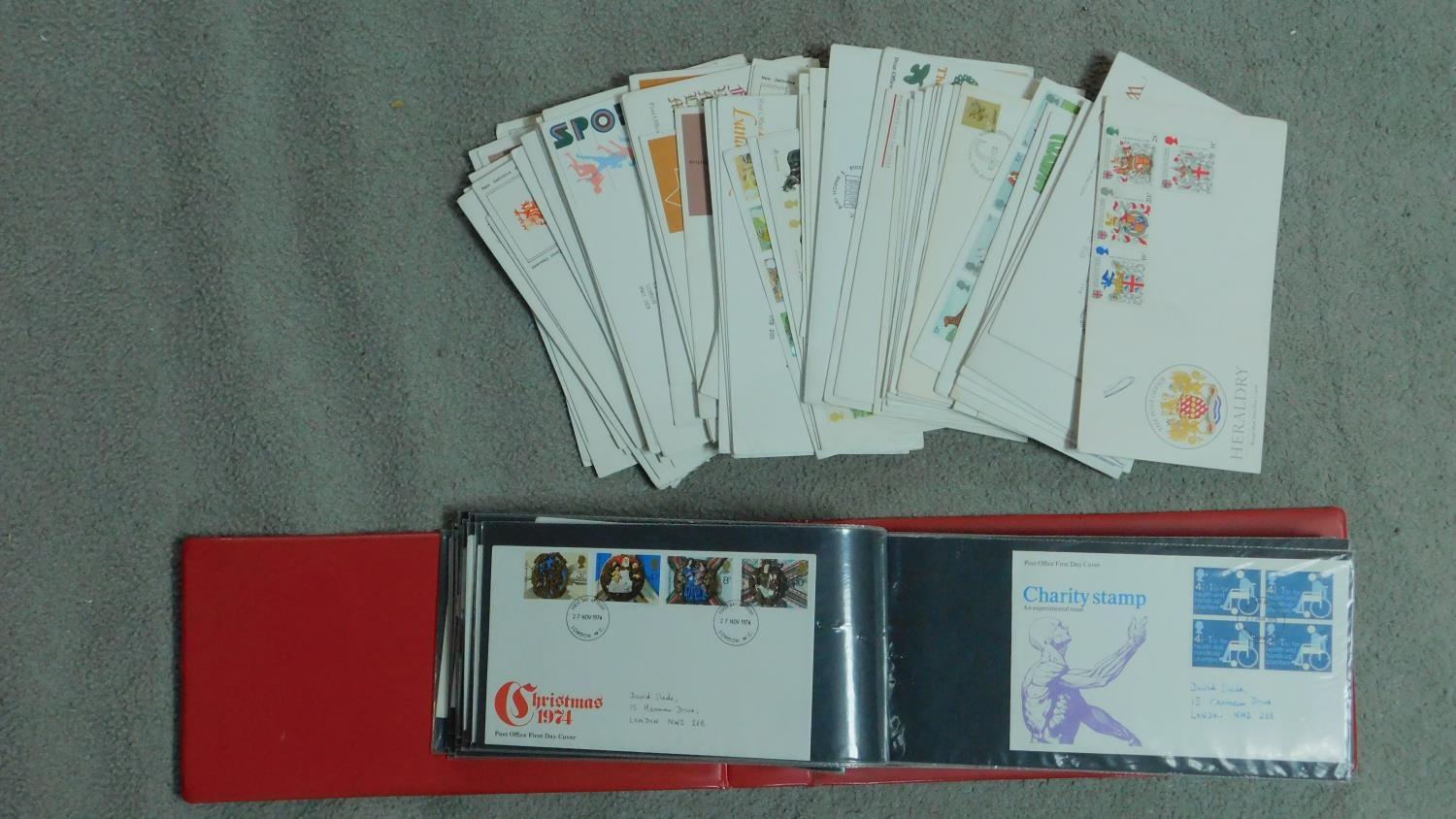A collection of various stamps and First Day Covers. Including charity stamps, Christmas editions