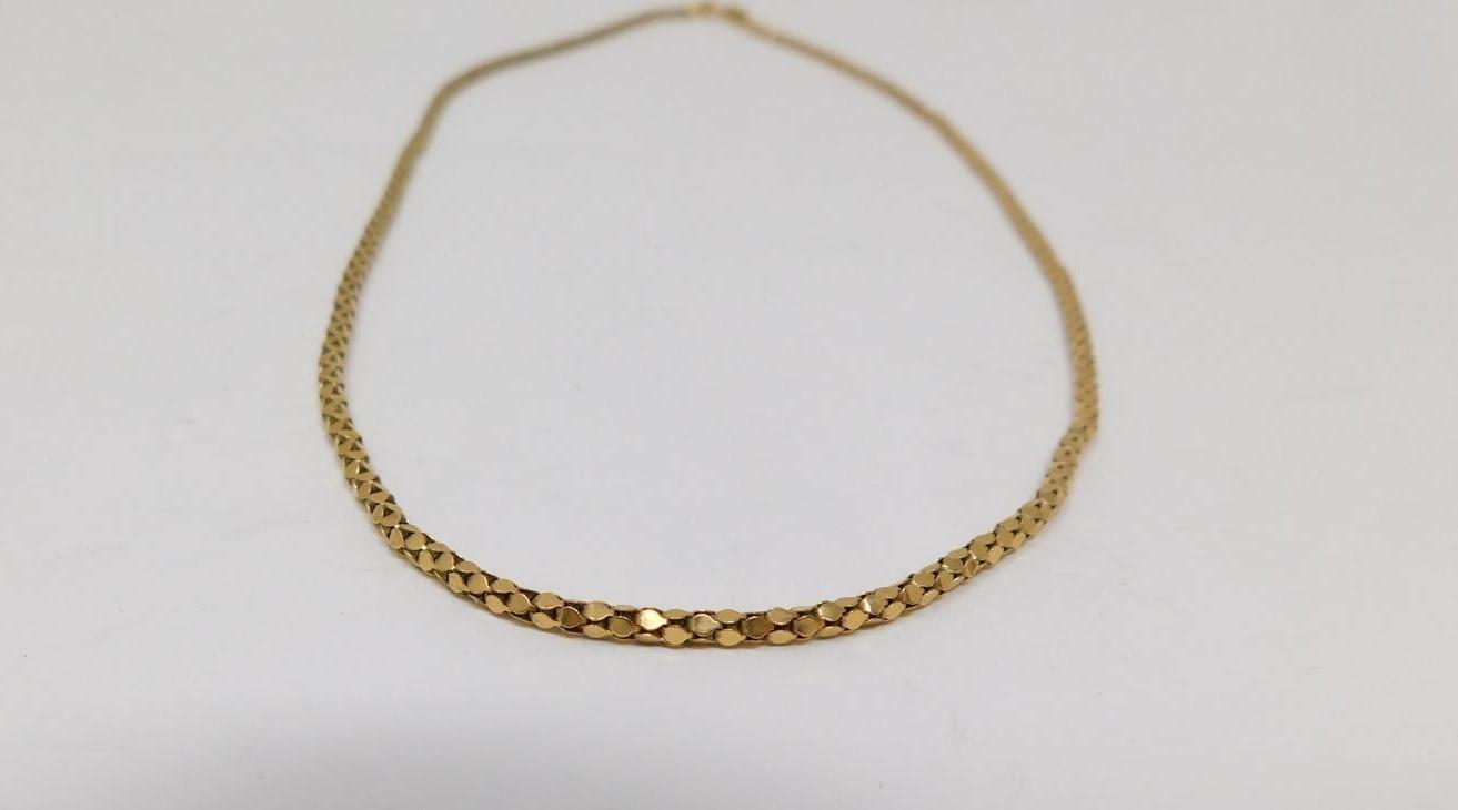 An 18 carat yellow gold fancy link rope chain. Hallmarked 750 with a secure C clasp. Length 50cm, - Image 2 of 7