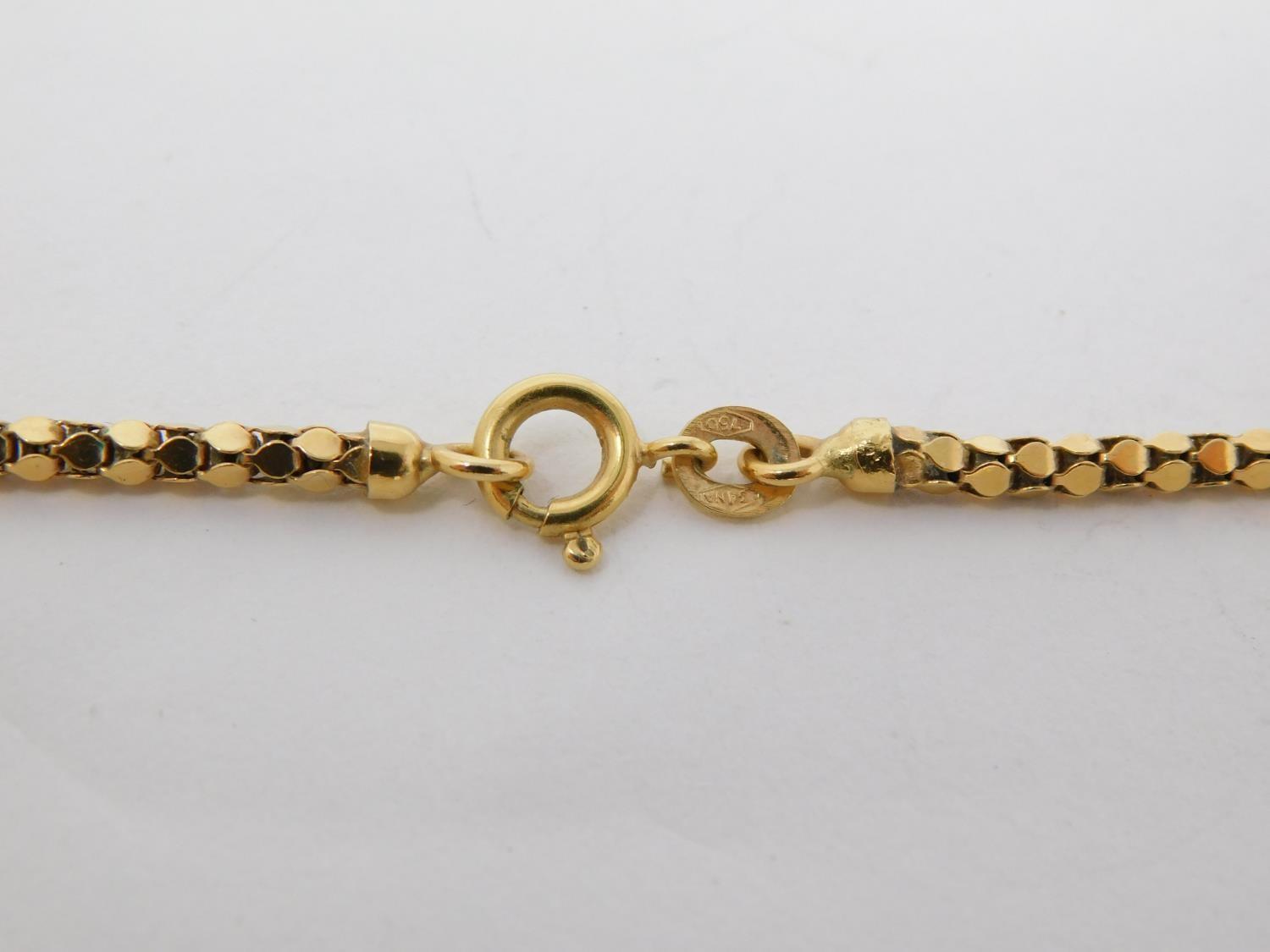An 18 carat yellow gold fancy link rope chain. Hallmarked 750 with a secure C clasp. Length 50cm, - Image 4 of 7