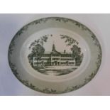 A Wedgwood serving platter made for James Campion, Old Row Dartmouth College, maker and retailer