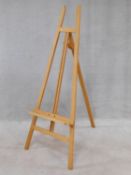 A beech framed Daler Rowney adjustable artist's easel. H.160cm