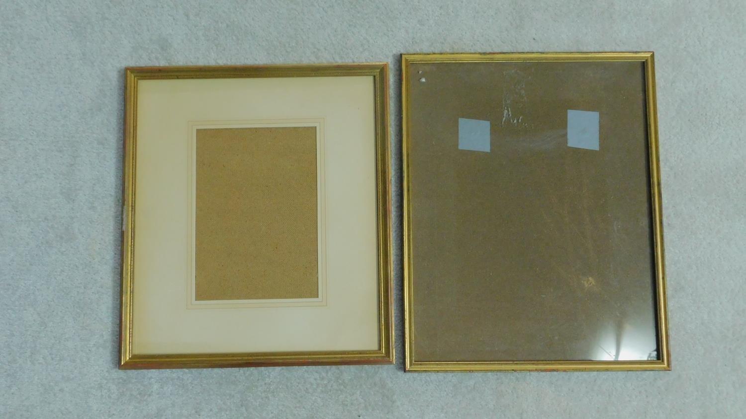 A pair of painted frames and two other gilt frames. 40x47cm (largest) - Image 2 of 7