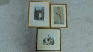 Three framed and glazed 19th century and later prints, various subjects to include a Vanity Fair Spy