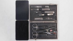 A cased Zwilling manicure set, boxed and unused with makers tag. 19x12cm