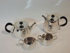 A 1960's David Mellor, Pride design silver plated tea and coffee service, made by Elkington.