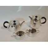A 1960's David Mellor, Pride design silver plated tea and coffee service, made by Elkington.