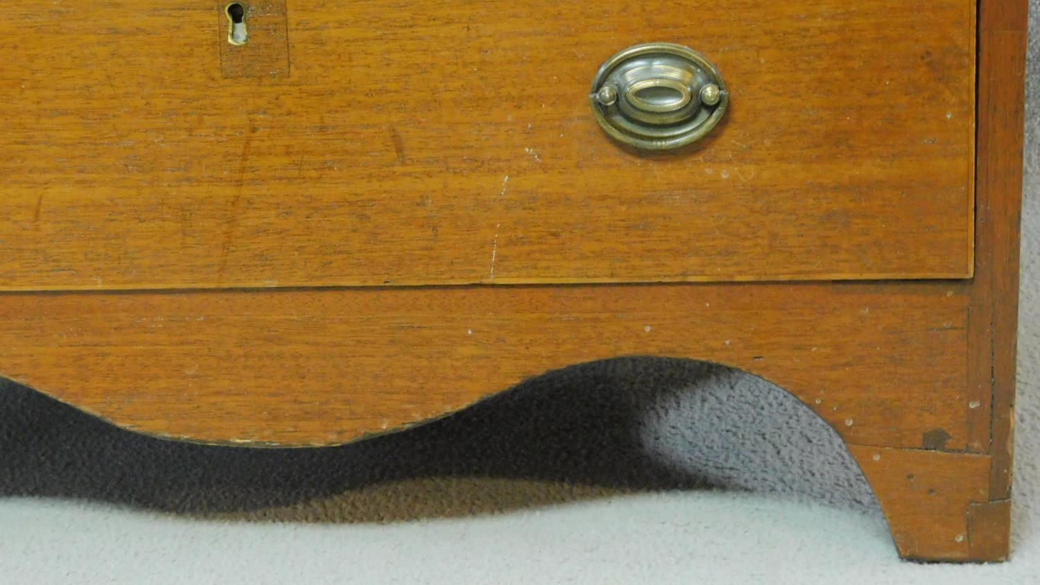 A Georgian mahogany chest of four graduating drawers of compact size on bracket feet. H.81 W.71 D. - Image 5 of 8